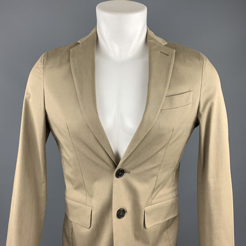 DSQUARED2 Size 36 Taupe Cotton Blend Notch Lapel Sport Coat