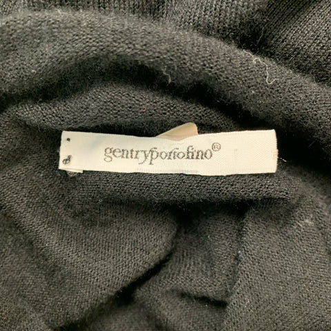 GENTRYPORTOFINO Size M Black Knit Turtleneck Pullover