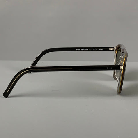 DIOR HOMME Black Clear Acetate Sunglasses