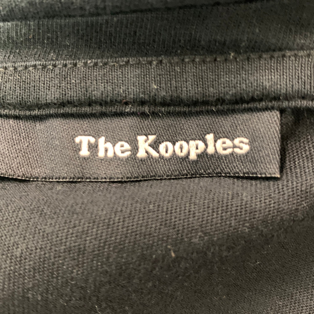 THE KOOPLES Size M Black Graphic Crew-Neck T-shirt