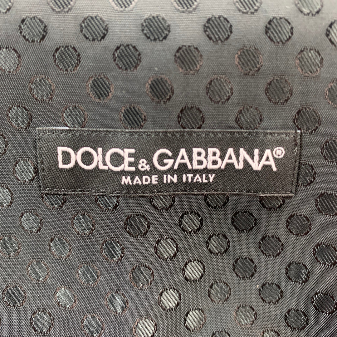 DOLCE &amp; GABBANA Talla 40 Chaleco de vestir con cinturón trasero de lana negro