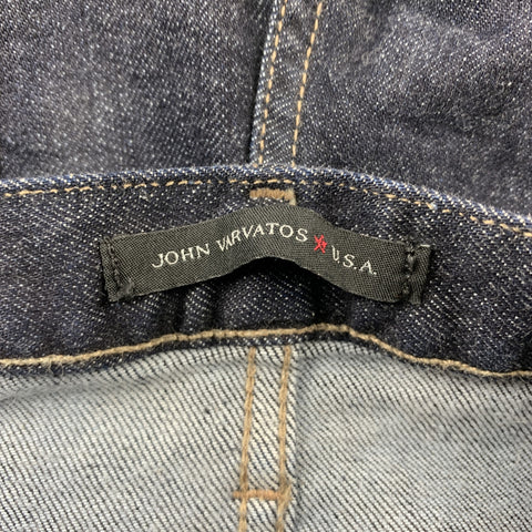 JOHN VARVATOS * U.S.A. Size 33 Indigo Cotton Zip Fly Jeans