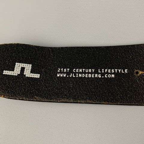 J. LINDEBERG Size 32 Black Leather Belt