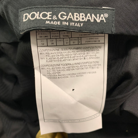 DOLCE & GABBANA Size 36 Gold Metallic Polyamide Elastane Jean Cut Dress Pants