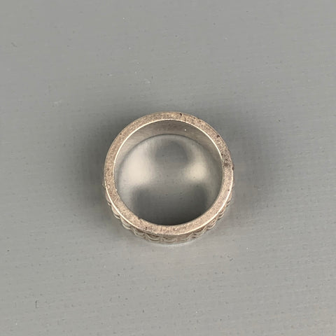TIFFANY & CO. Ring Size 9 Sterling Silver Two Row Diamond Point Ring