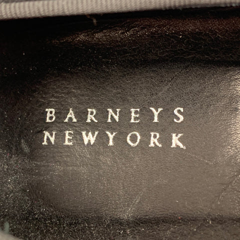 BARNEY'S NEW YORK Size 12 Black Solid Satin Slip On Loafers