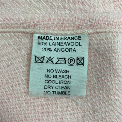 COURREGES Size L Pink Wool Angora Shift Dress