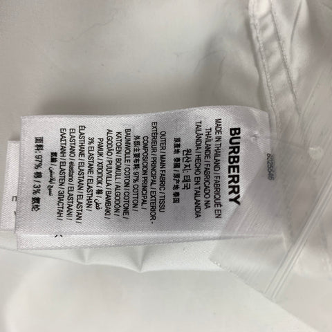 BURBERRY Size L White Cotton Button Up Long Sleeve Shirt
