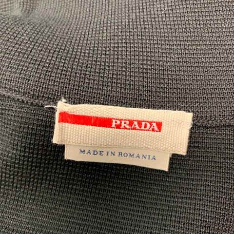 PRADA Taille 40 Veste zippée en laine de tissus mélangés noirs