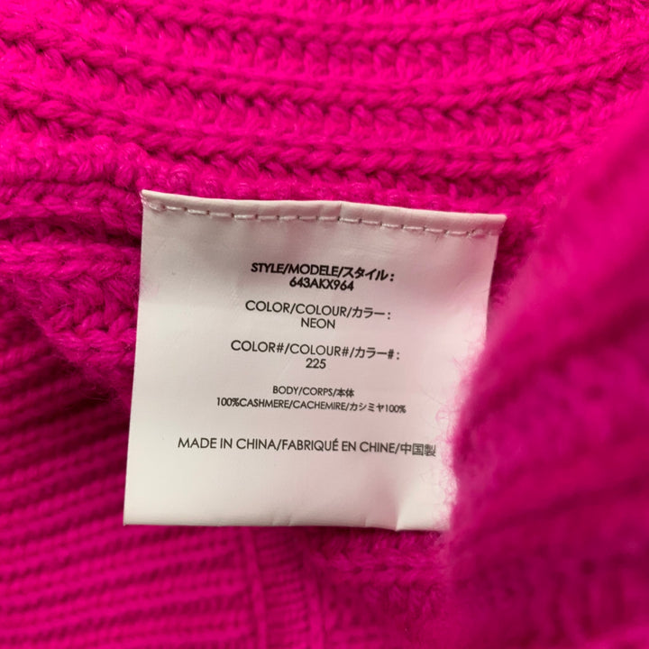 MICHAEL KORS Size S Pink Knitted Cashmere Shawl Collar Cardigan