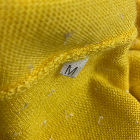 OSCAR DE LA RENTA Size M Yellow Cashmere Beaded Open Front Cardigan