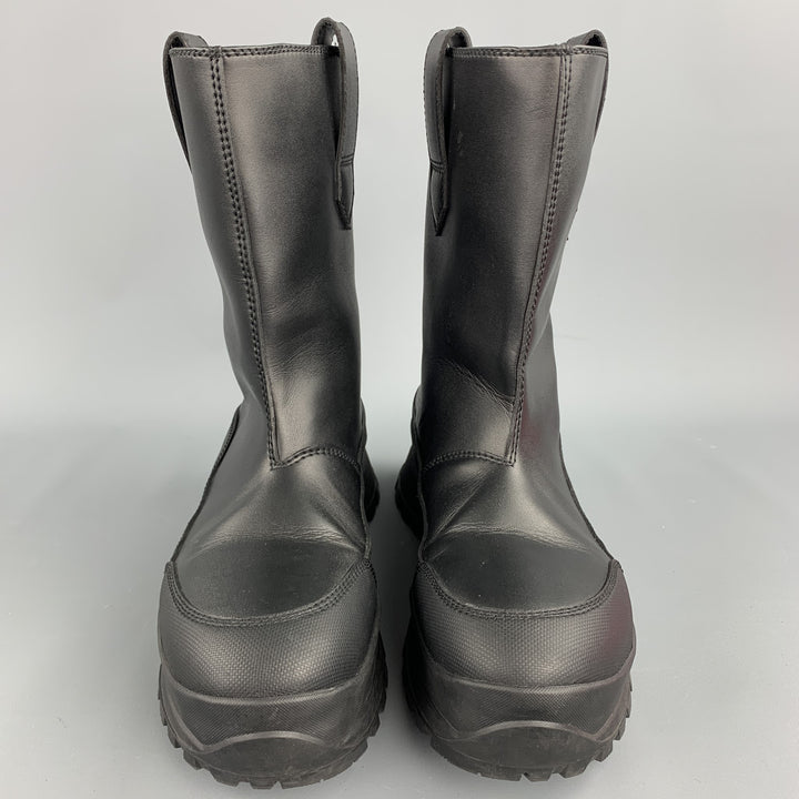 STELLA McCARTNEY Size 10 Black Faux Leather Pull On Ankle Boots
