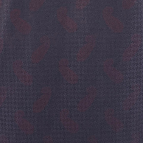 ETRO Size L Navy Burgundy Paisley Cotton Button Up Long Sleeve Shirt
