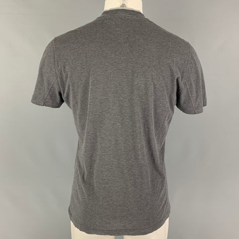 BRUNELLO CUCINELLI Size S Grey Cotton V-Neck T-shirt