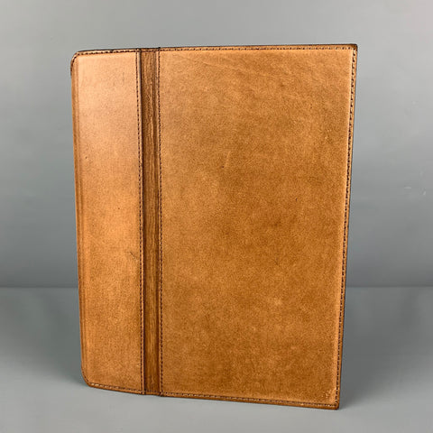 RESTORATION HARDWARE Étui pour iPad en cuir massif beige