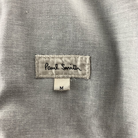PAUL SMITH Size M Burgundy & Black Print Cotton Buttoned Coat