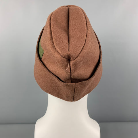 EMPORIO ARMANI Size One Size Brown Wool Blend Military Hat