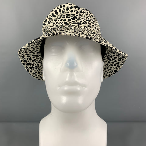 MICHAEL by MICHAEL KORS Size One Size Black White Animal Print Canvas Hats
