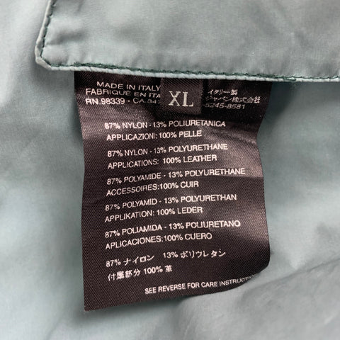 PRADA Size XL Green Nylon Blend Trench Coat