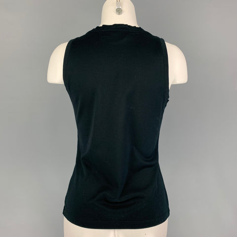 YVES SAINT LAURENT Size S Black Cotton Camisole Top