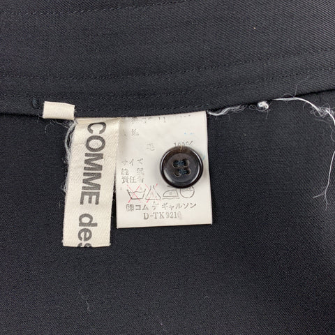 COMME des GARCONS Size M Black Wool Asymmetrical A-Line Skirt