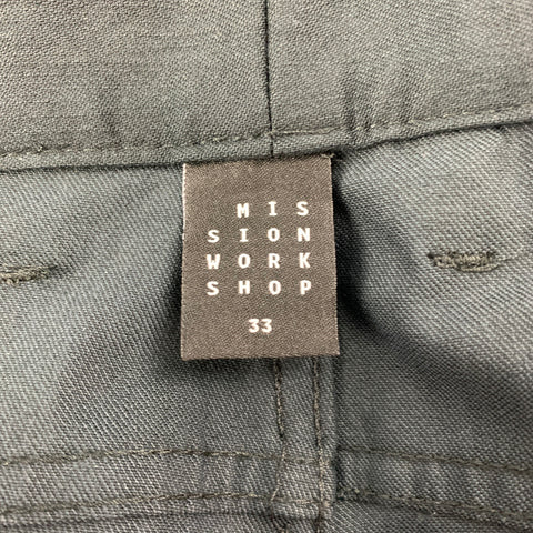MISSION WORKSHOP Size 33 Navy Cotton Blend Jean Cut Casual Pants