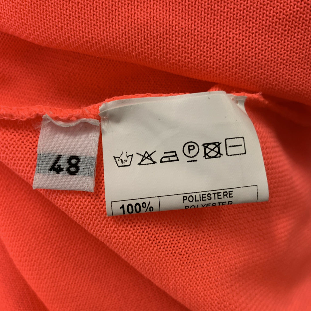 JIL SANDER Size S Orange Mesh Polyester Crew-Neck T-shirt