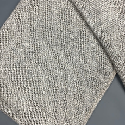 BLACK GOAT Bufanda de cachemir con lentejuelas gris claro