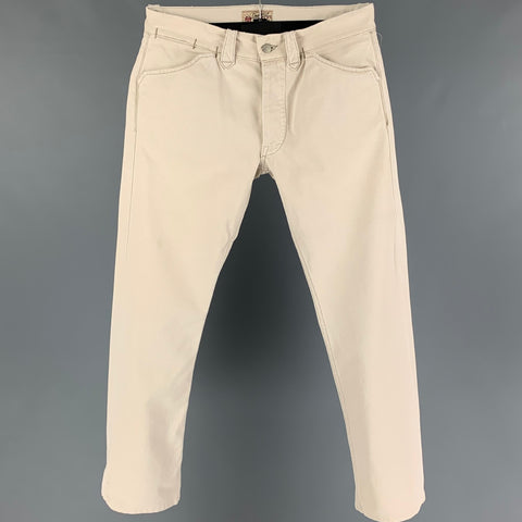 RRL by RALPH LAUREN Talla 30 Pantalones casuales de corte jean de algodón beige
