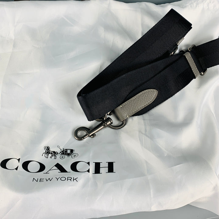 COACH Grey Pebble Grain Leather Tote Bag