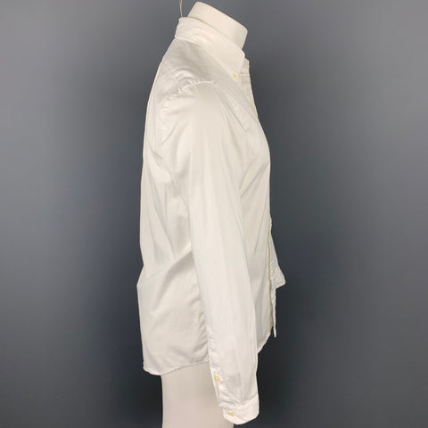RALPH LAUREN Size S White Cotton Button Down Long Sleeve Shirt