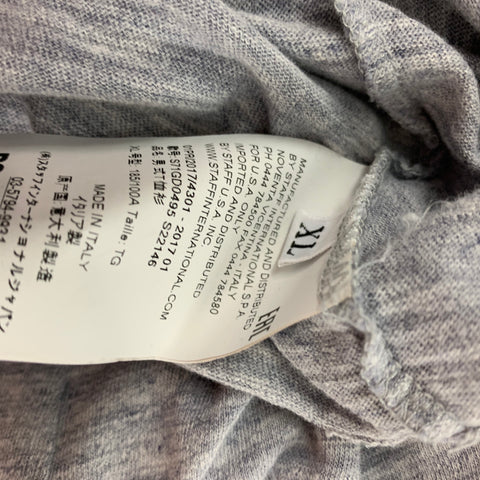DSQUARED2 Size XL Grey Black Graphic Cotton T-shirt