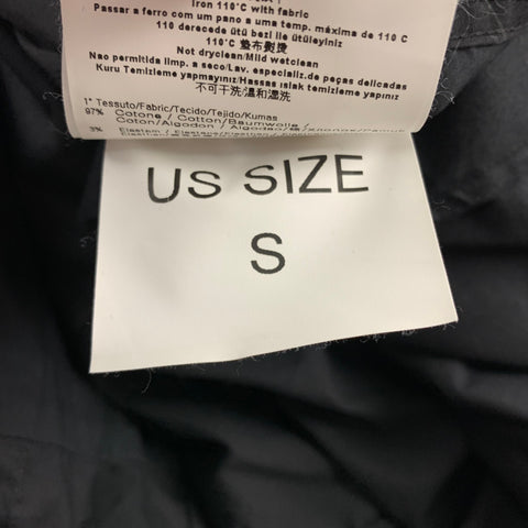 VERSACE JEANS Size S Black Beaded Cotton Hidden Placket Long Sleeve Shirt
