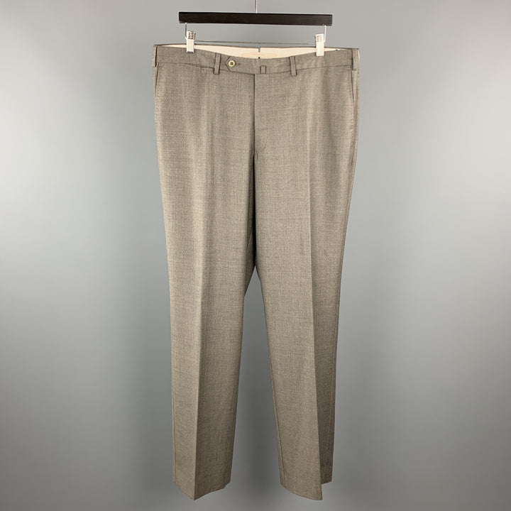 ERMENEGILDO ZEGNA TROFEO Size 38 x 36 Gray Wool Dress Pants