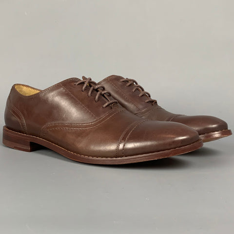 MICHAEL BASTIAN Taille 10 Chaussures à lacets en cuir marron à bout droit