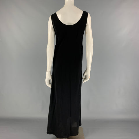 DKNY Size 8 Black Wool Sleeveless Dress