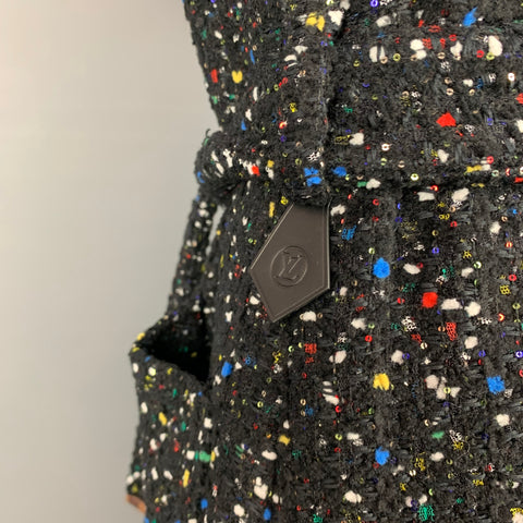 LOUIS VUITTON Fall 2019 Size 4 / FR 36 Multi-Color Wool Blend Sequined Cocktail Dress