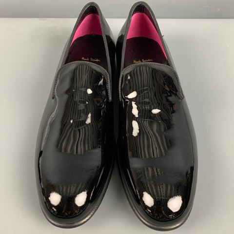 PAUL SMITH Size 7 Black Patent Leather Slip On Loafers