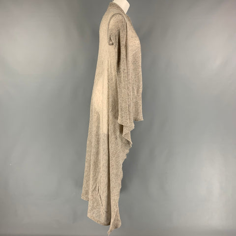 DRKSHDW GLITTER F/W 2017 Cárdigan asimétrico de punto gris claro talla única