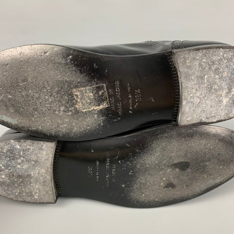 MARC by MARC JACOBS Size 8.5 Black Patent Leather Cap Toe Laces