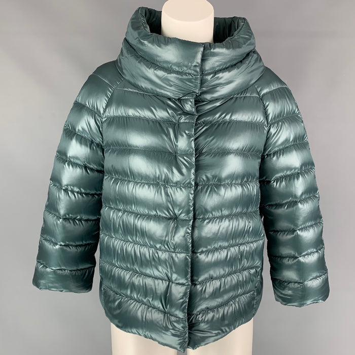 HERNO Taille 6 Veste Sofia en nylon matelassé en mousse de mer
