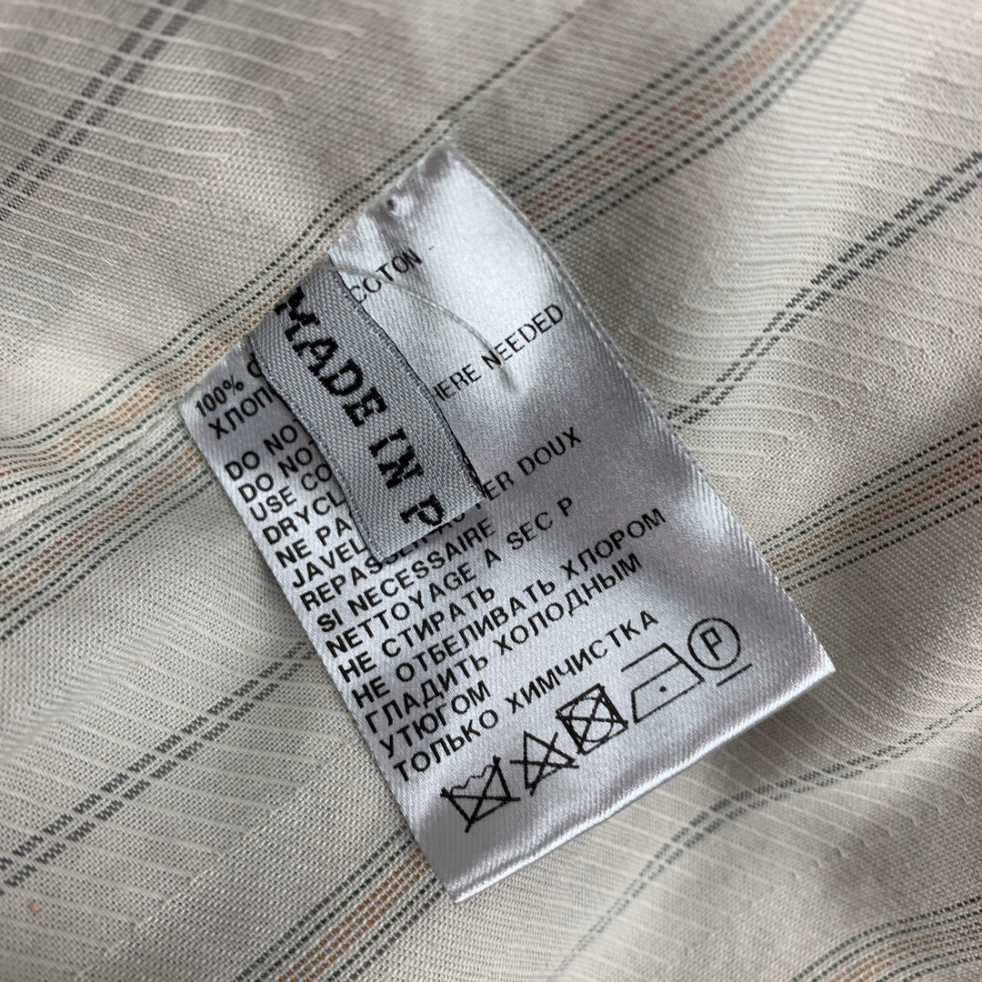 ANN DEMEULEMEESTER Size S Black Jacquard Cotton Notch Lapel Sport Coat