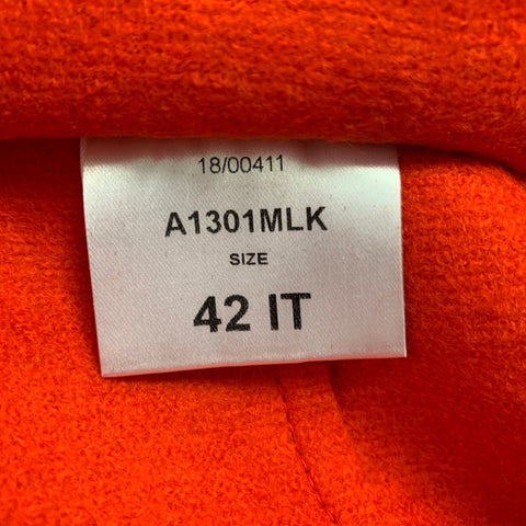 HARRIS WHARF LONDON Size 6 Orange Textured Wool Coat