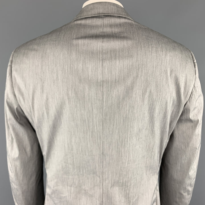 THEORY Size 44  Gray Heather Cotton Blend Notch Lapel Sport Coat Jacket