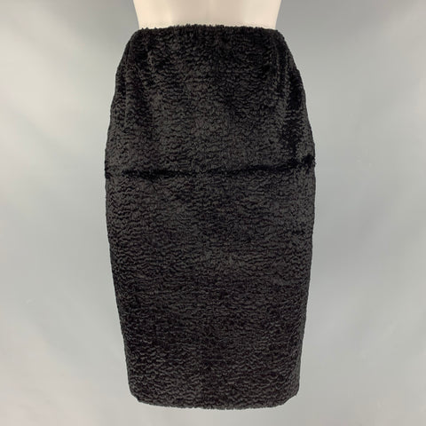 JAD RACHA Taille S Jupe crayon texturée noire sous le genou