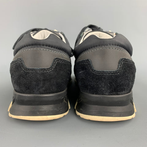 LANVIN Size 8 Black Nylon Lace Up Sneakers