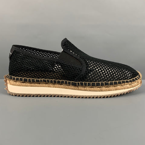 RAG & BONE Size 11.5 Black Mesh Espadrille Loafers