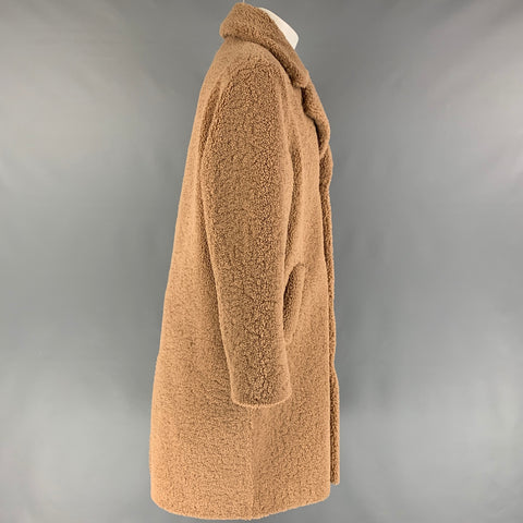 STAND STUDIO Size 40 Tan Textured Polyester Frank Coat