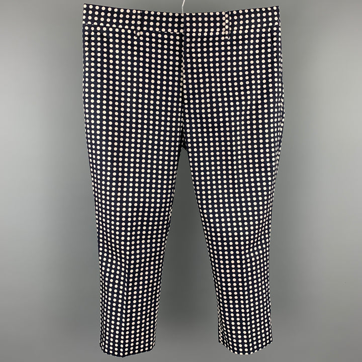 NICK WOOSTER x PAUL SHARK Size 34 Black & White Polka Dot Cropped Casual Pants