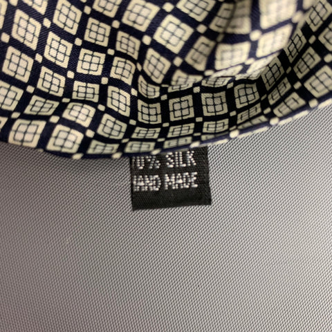 BOSS by HUGO BOSS Silver Geometric Silk Tie